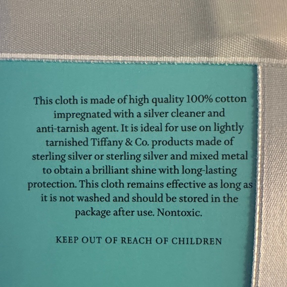 Set Tiffany & Co Silver Polishing Cloth 18x18 Retired, No Longer Made. Rare Gift - Picture 6 of 8